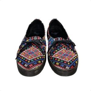 Dr Martens Morada Woven Aztec Pattern Shoes